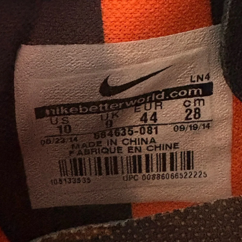 Nike Zoom Hypercross Cincinnati Bengal Tennis Shoes - Picture 8 of 10